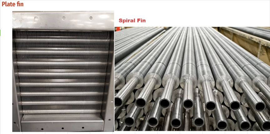 Diferenças entre trocadores de calor de placas e aletas em espiral